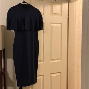 Misguided midi blue dress